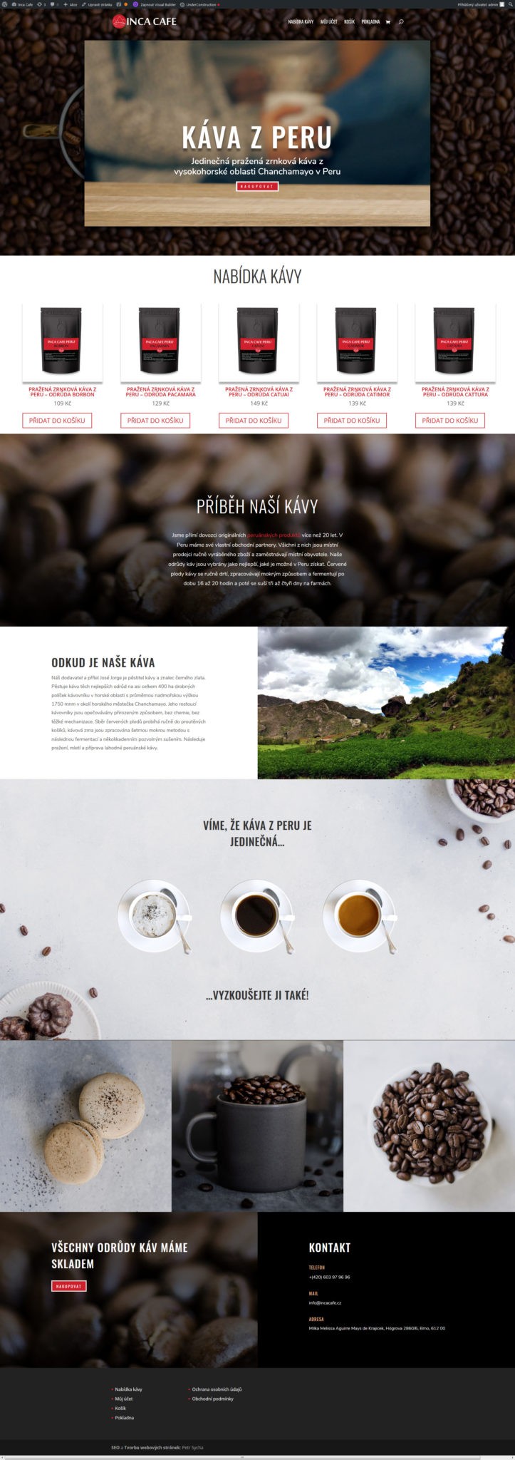 Káva z Peru těch nejlepších odrůd a vynikající kvality - Inca Cafe